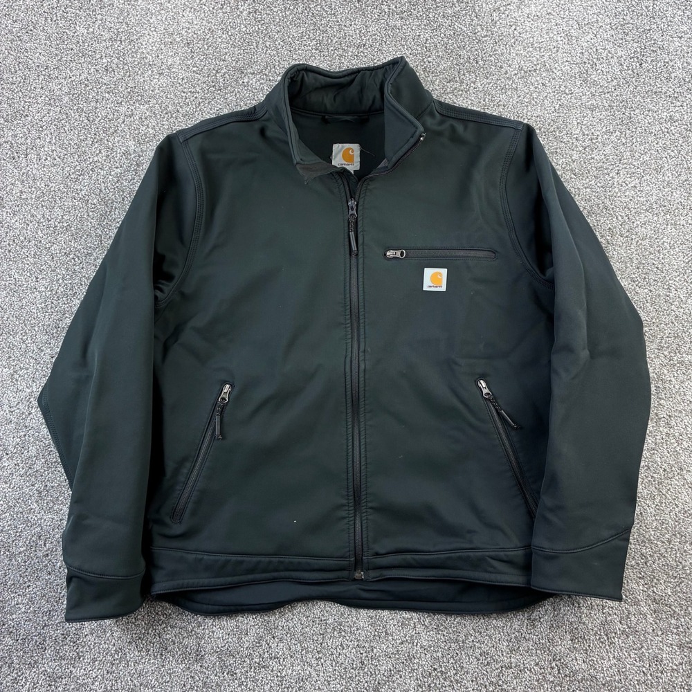 Carhartt Crowley Softshell Jacket Mens Large Black Full Zip 101299 001